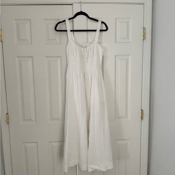 Wilfred White Linen Midi Dress size 6 NWT - Picture 4 of 6